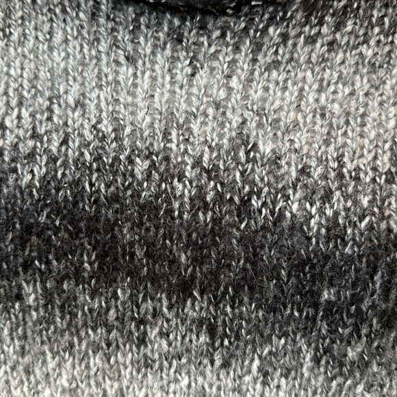 OLIVIA M. Black & silver long scooped neck sweater, S, EUC - Picture 7 of 10